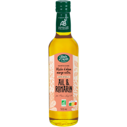 Huile d'olive vierge extra BIO saveur Ail & Romarin 50 cl