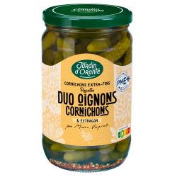 Duo Oignons Cornichons et Estragon Frais 72 cl