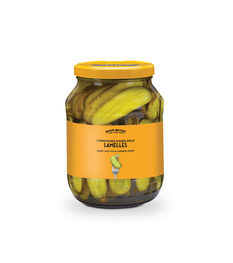 Cornichons en lamelles 170cl 845G Cornichons en lamelles 170cl 845G