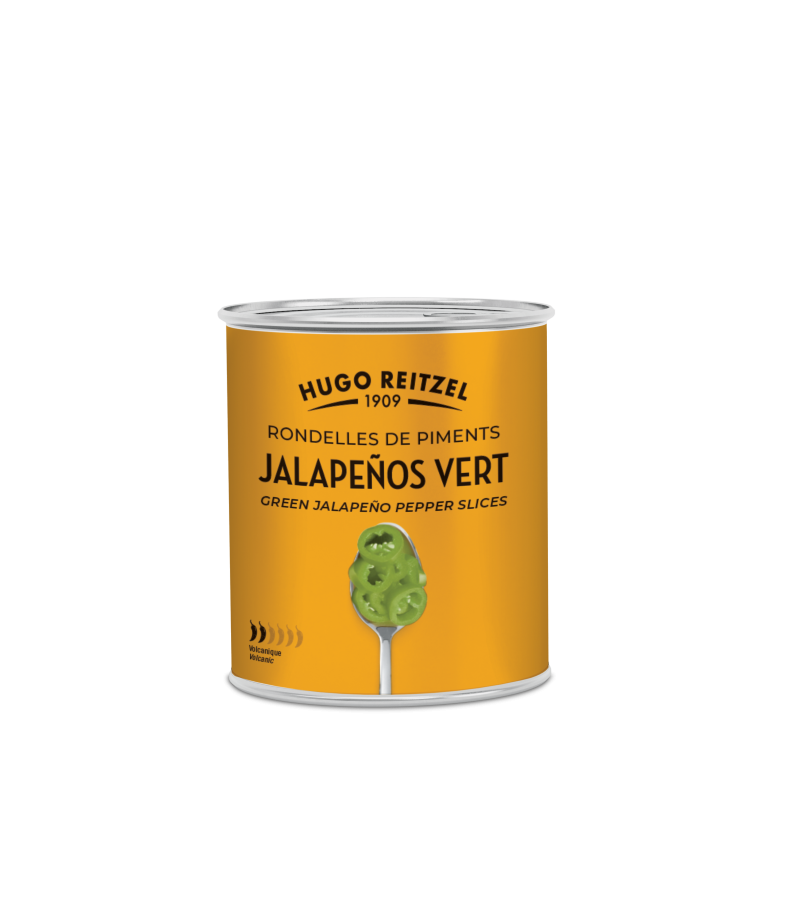 Piments jalapenos verts en rondelles 4/4 Piments jalapenos verts en rondelles 4/4