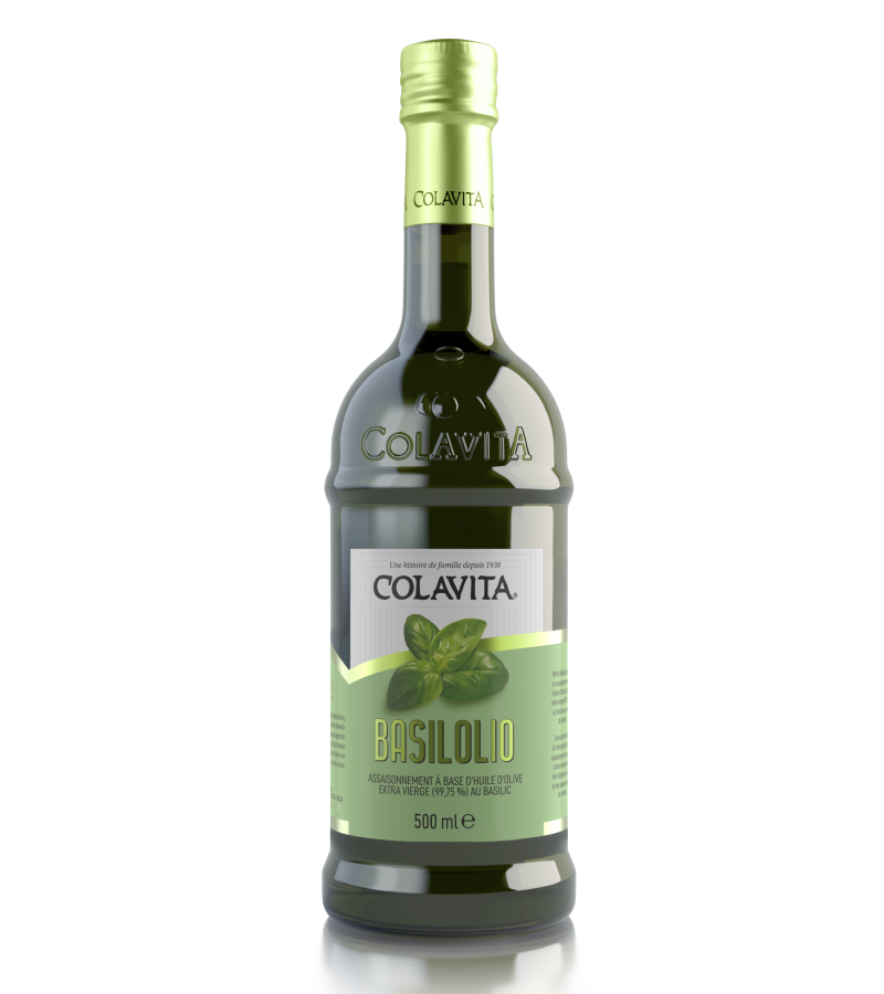 Huile d'olive vierge extra saveur basilic 50cl Huile d'olive vierge extra saveur basilic 50cl
